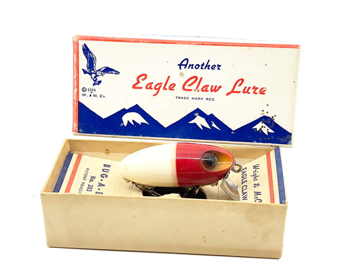 Wright &amp; McGill Eagle Claw Bug-A-Boo Baby Lure, White/Red Head Color w/Box