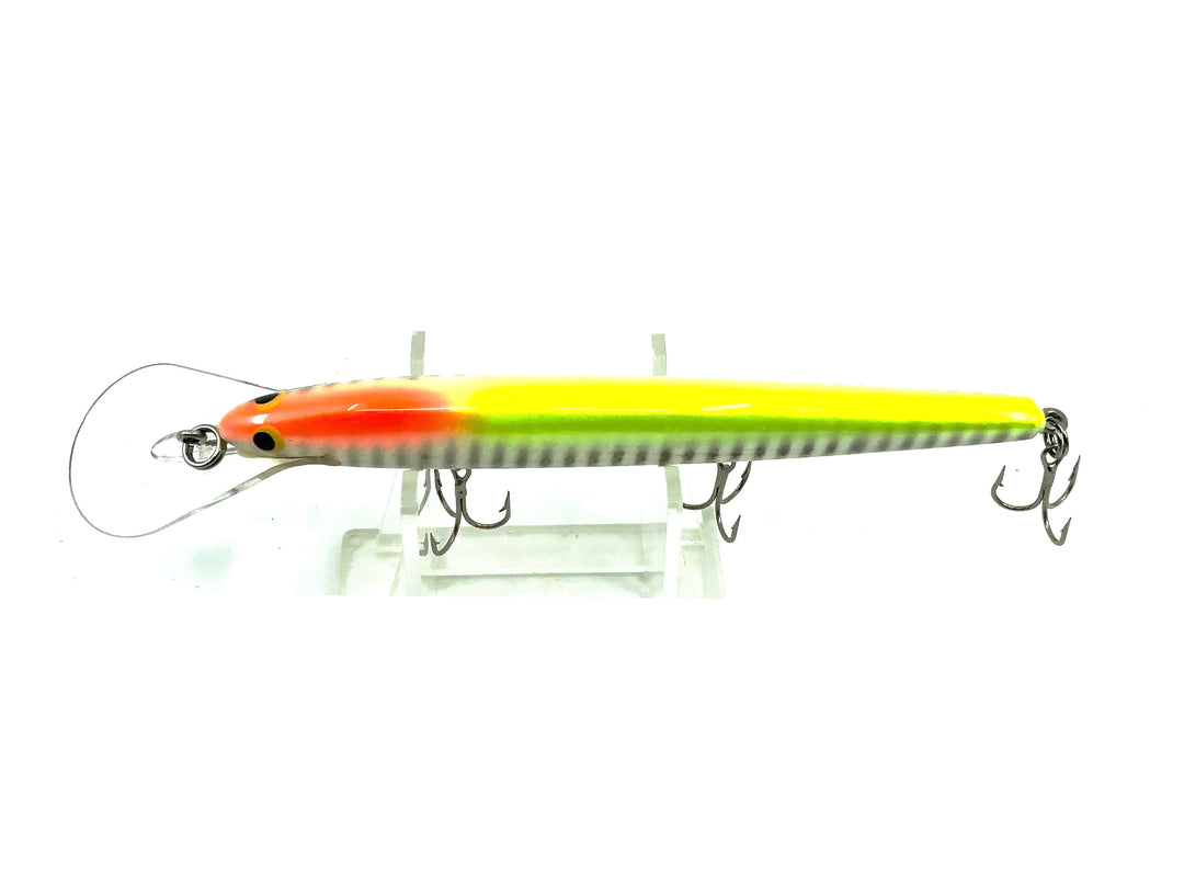 Bagley Deep Diving Bang O Lure DD5-9C4, Chartreuse/Crayfish on White Color - Great Condition!
