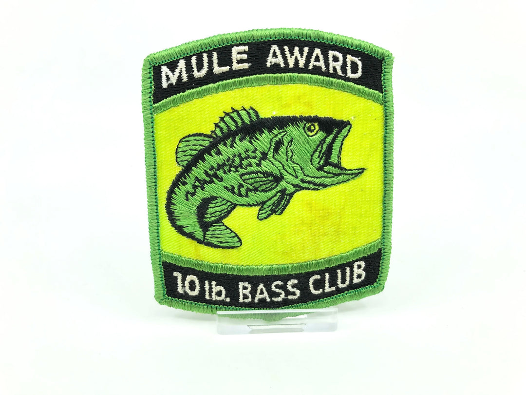 Mule Award 10 lb. Bass Clue Vintage Fishing Patch