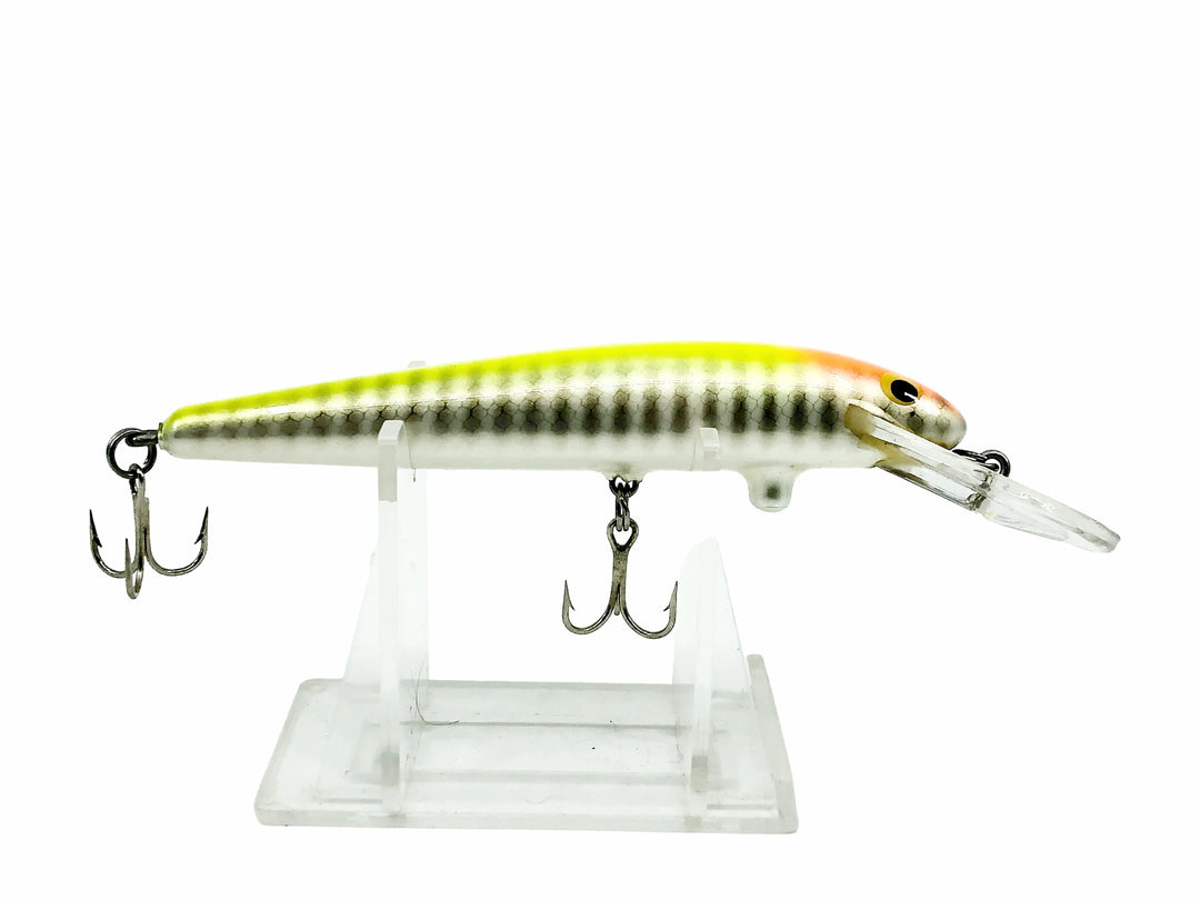 Bagley Diving Suspending Bang O Lure D4S-9C4, Chartreuse/Crayfish on White Color
