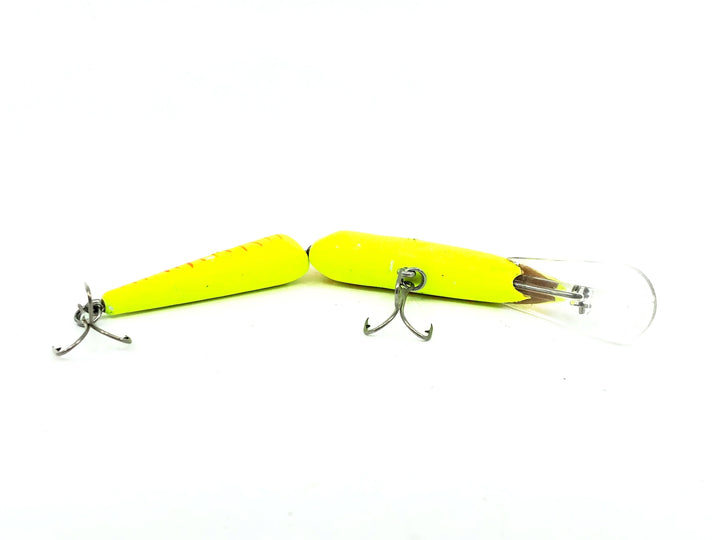Bagley Jointed Diving Bang O #5-119, Orange Stripes on Yellow Color - Tough Model, Very Good Condition!
