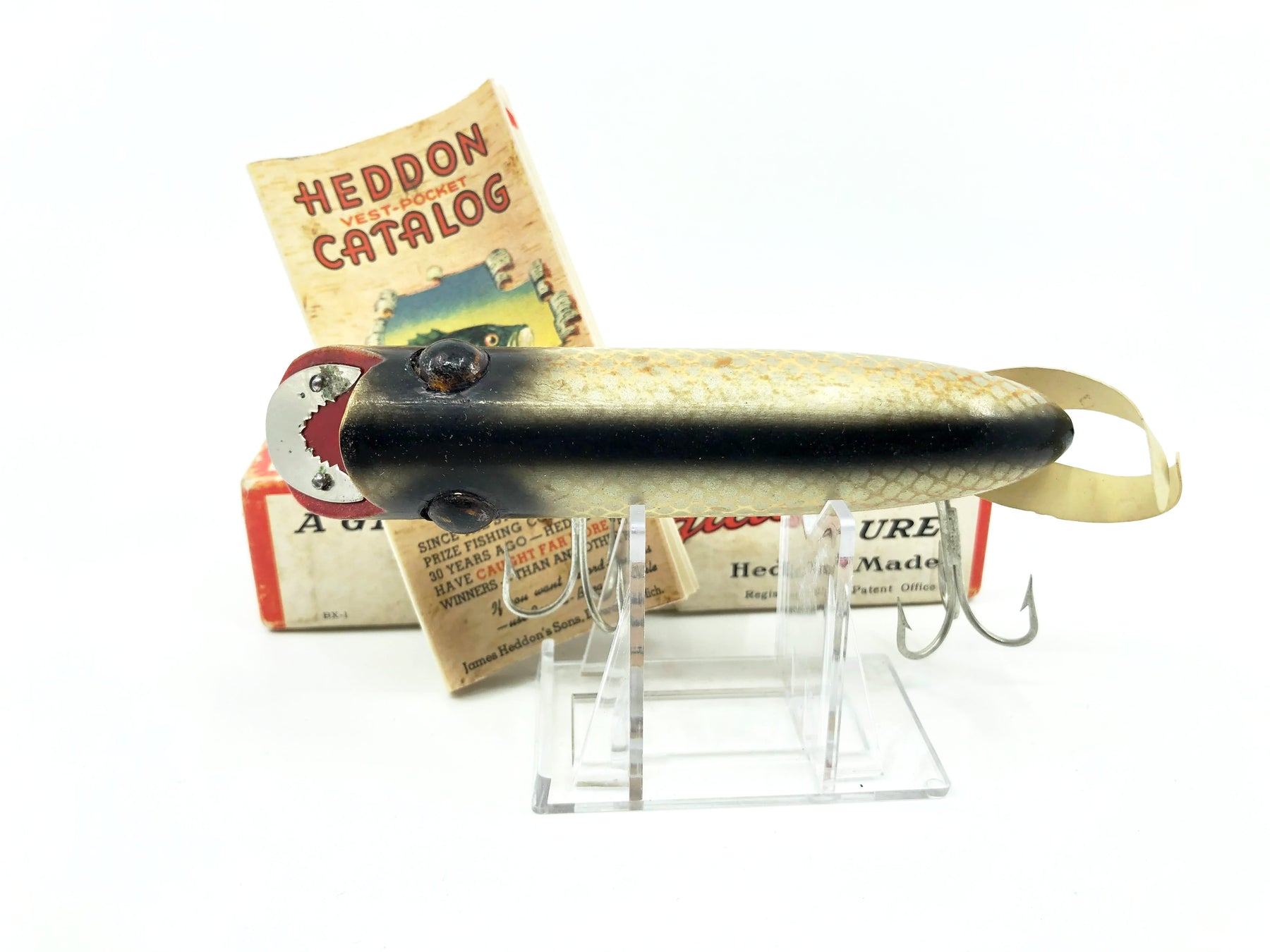 Ancien Leurre Articule En Bois Heddon Jointed Vamp 7300 Shiner Scale Ancien Leurre Articule En Bois Heddon Jointed Vamp 7300 Shiner Scale