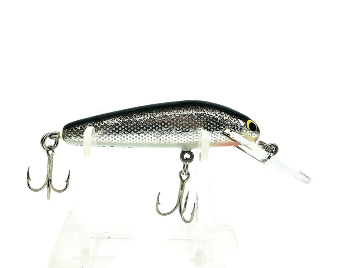 Bagley Diving Bang-O-Lure #2 D2-BS, Black on Silver Foil Color
