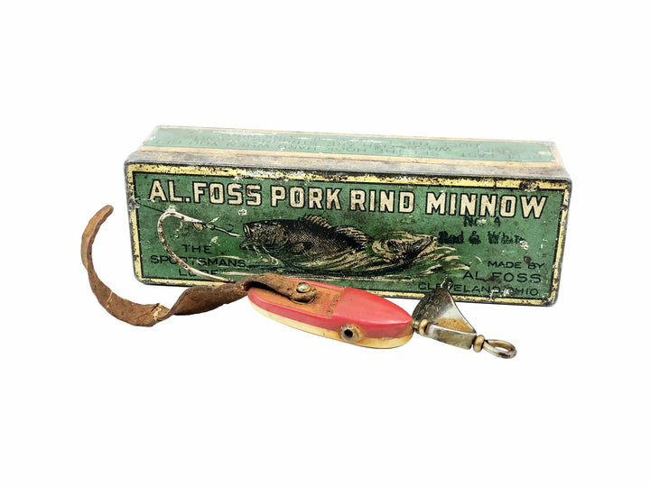 Al Foss Oriental Wiggler No.4, Red/White Color w/Box