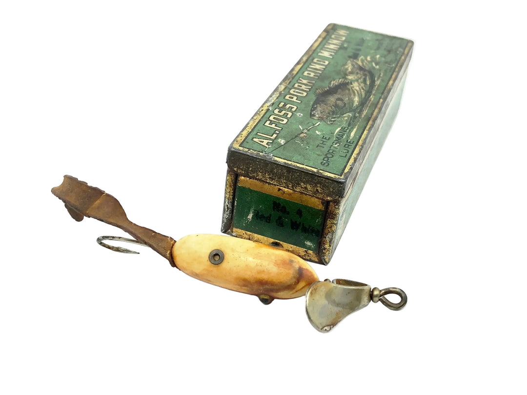 Al Foss Oriental Wiggler No.4, Red/White Color w/Box