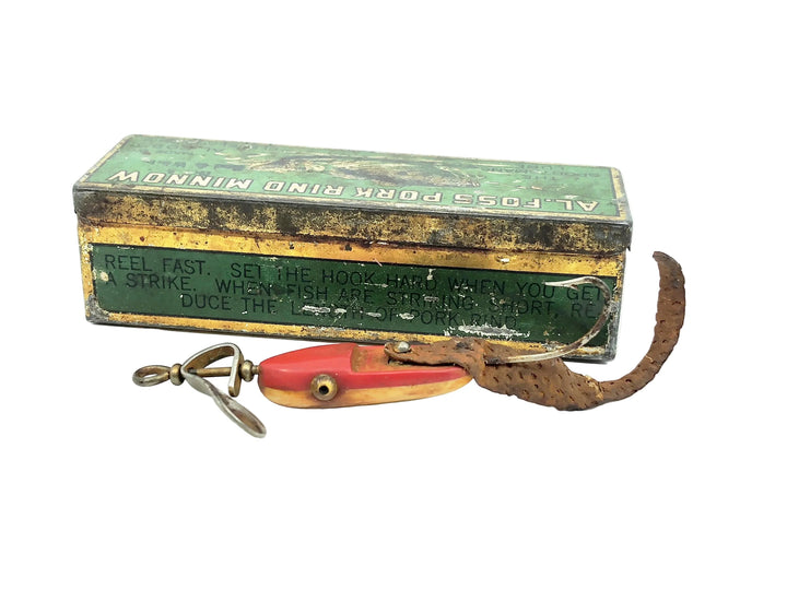 Al Foss Oriental Wiggler No.4, Red/White Color w/Box