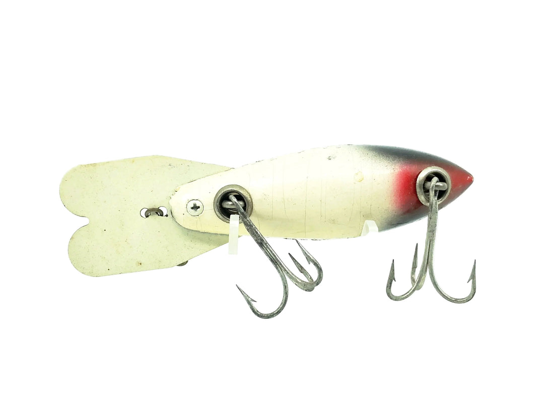 Wooden Bomber 600 Series, #72 Black Back/White Belly/Silver Sparkle Color - Very Good Condition!