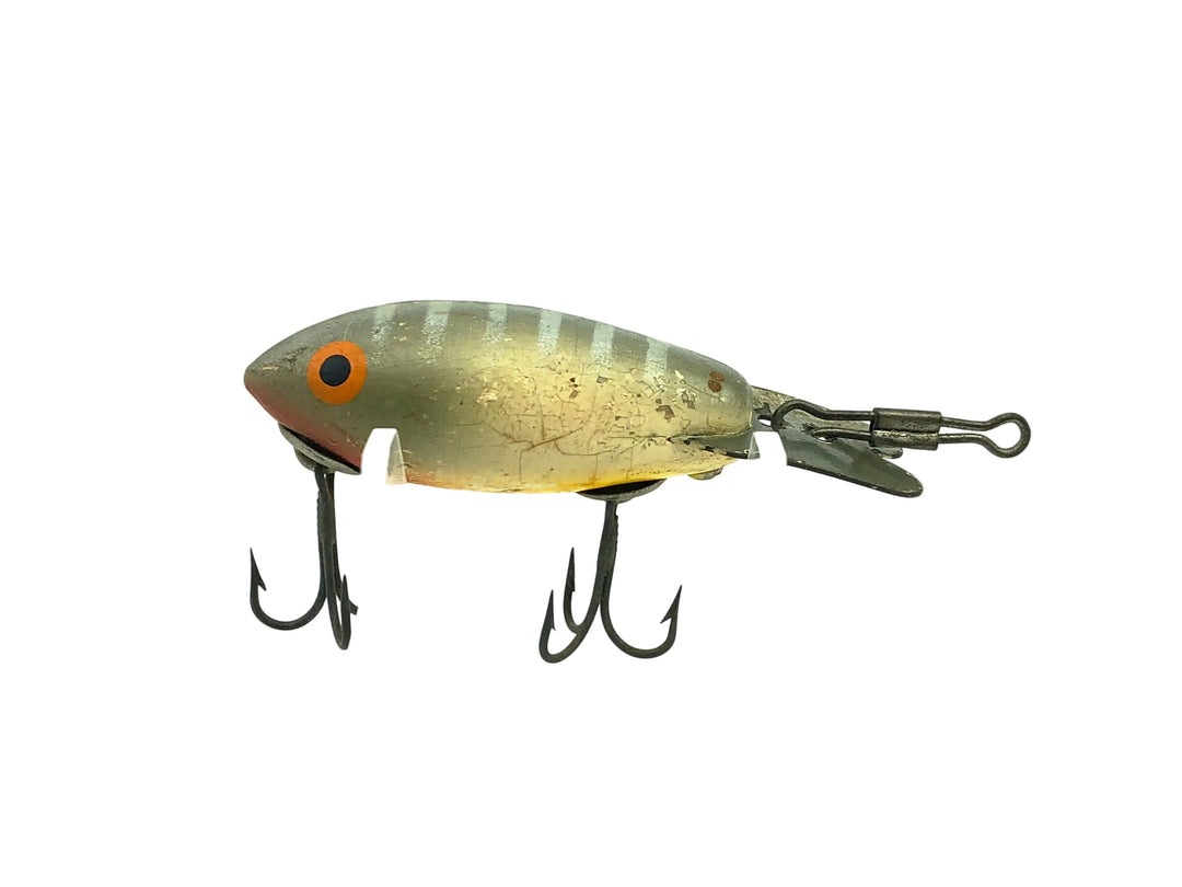 Wooden Bomber 200 Series, #70 Silver Black Back/Yellow Belly/Silver Sparkle Color