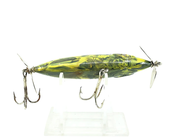 Diamond Jim Rattler Lure 3 3/4" Size, Green/Yellow/Swirl Color