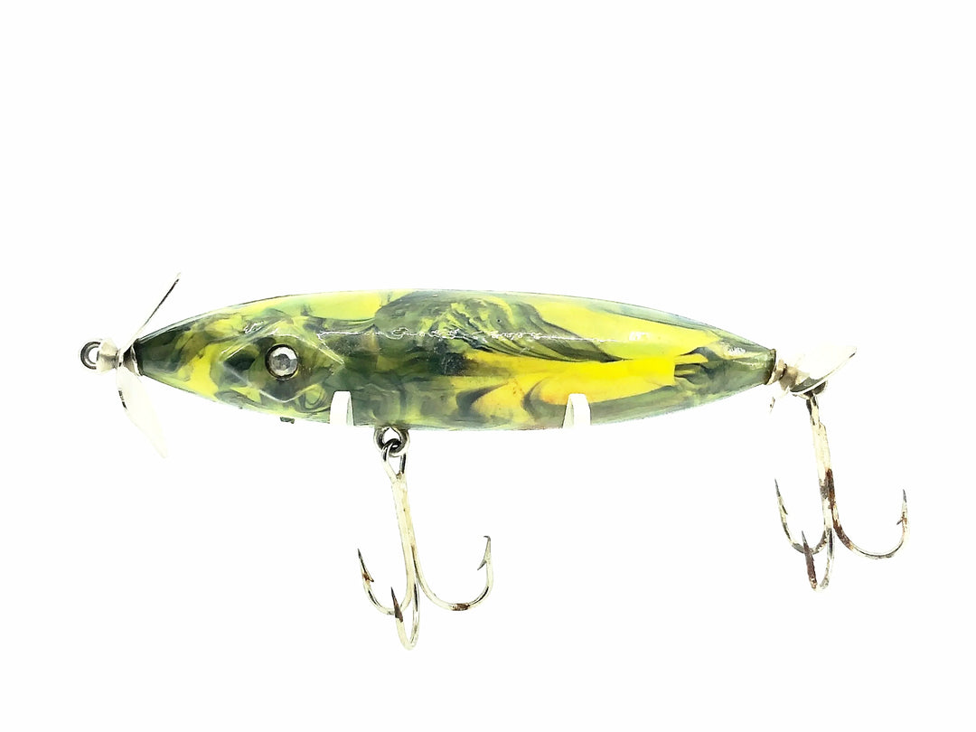 Diamond Jim Rattler Lure 3 3/4" Size, Green/Yellow/Swirl Color