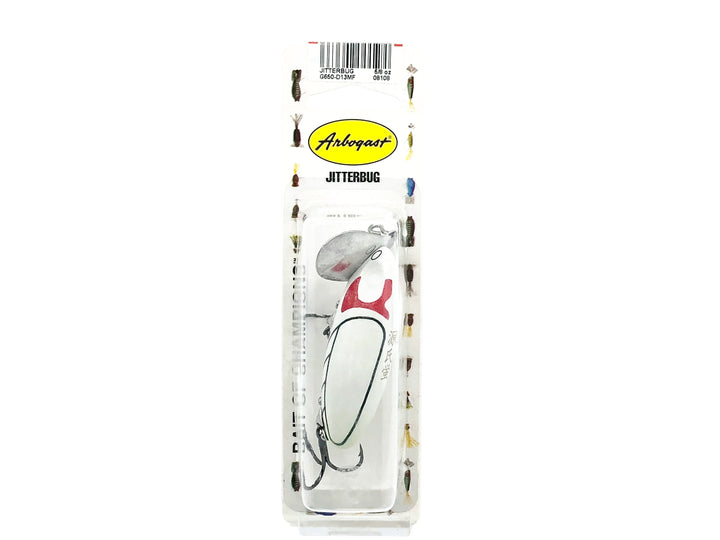 Arbogast x Daiwa Seiko Co. Jitterbug 5/8oz, White Genji Firefly Color on Card - Japanese
