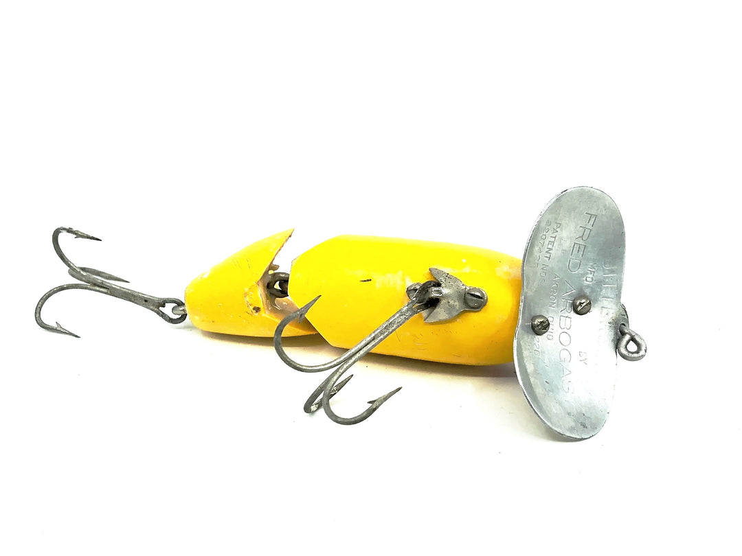 Arbogast Jointed Jitterbug, Yellow Shore Color