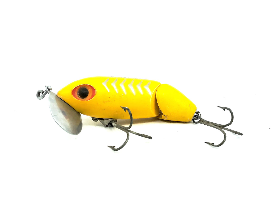 Arbogast Jointed Jitterbug, Yellow Shore Color