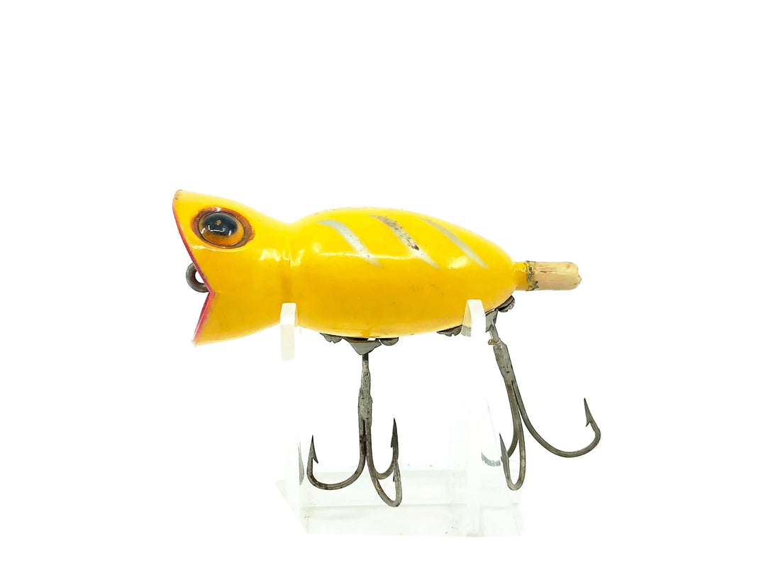 Arbogast Hula Popper, Yellow Shore Color