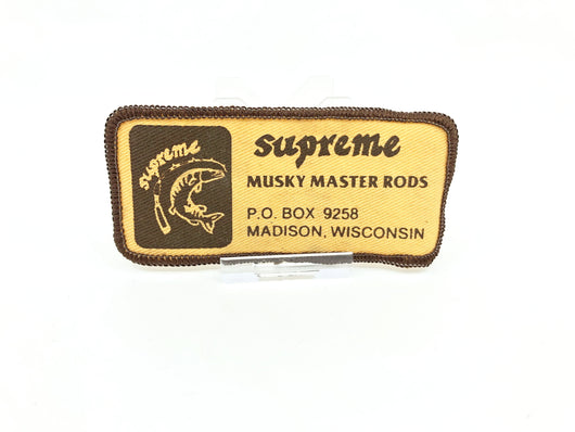 Supreme Musky Master Rods Madison Wisconsin Vintage Fishing Patch