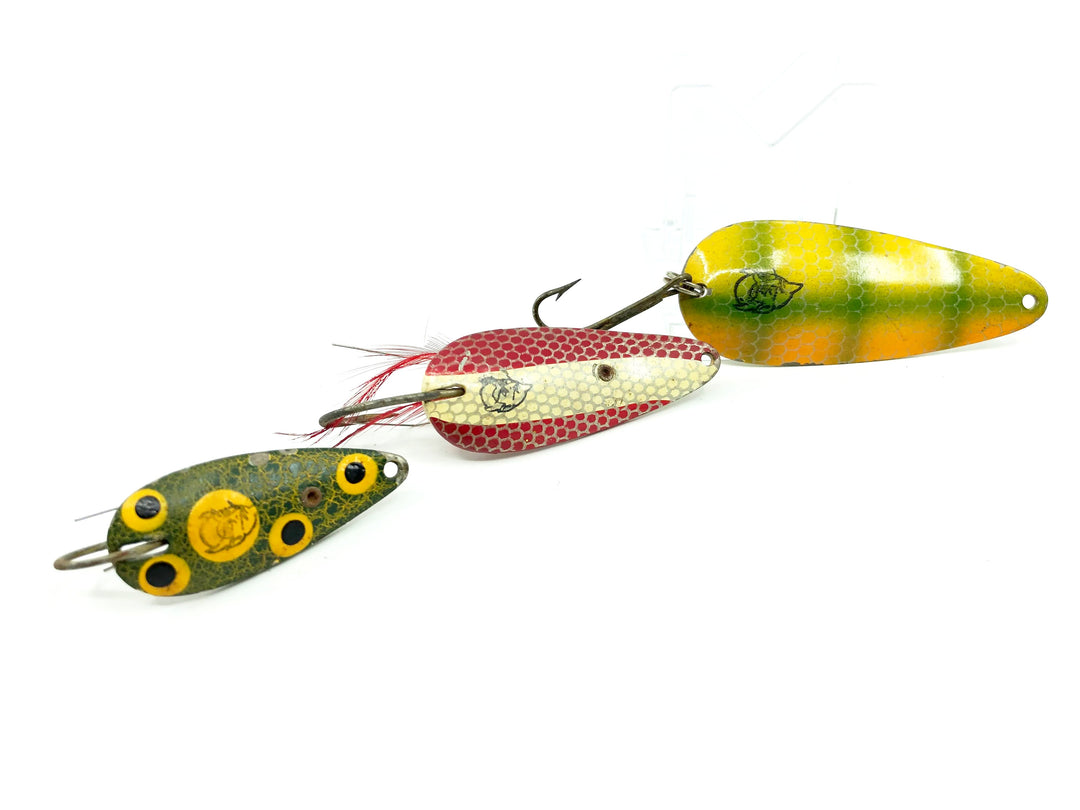 Lot of Three Vintage Eppinger Dardevle Lures Great Colors