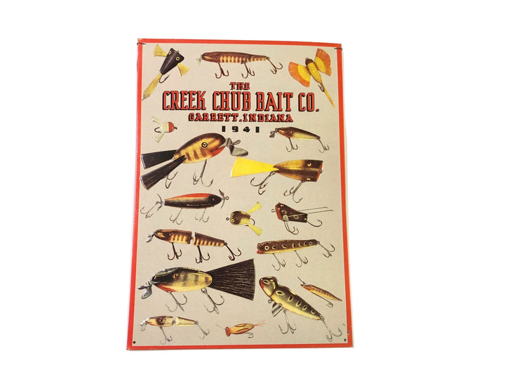 Creek Chub 1941 Catalog Cover Reproduction 16"x11" Aluminum Sign