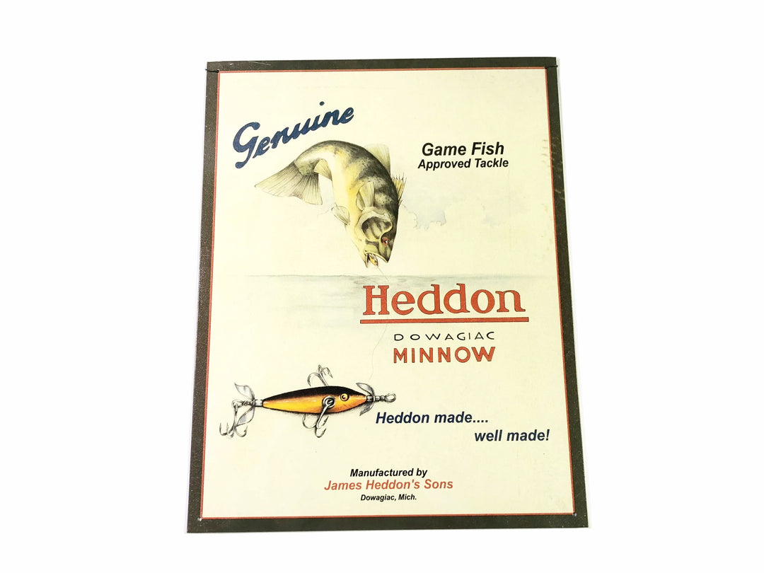 Heddon Leaping Bass Reproduction 16"x11 3/4" Aluminum Sign
