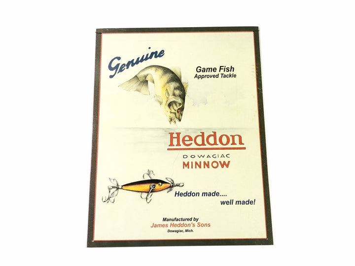 Heddon Leaping Bass Reproduction 16"x11 3/4" Aluminum Sign