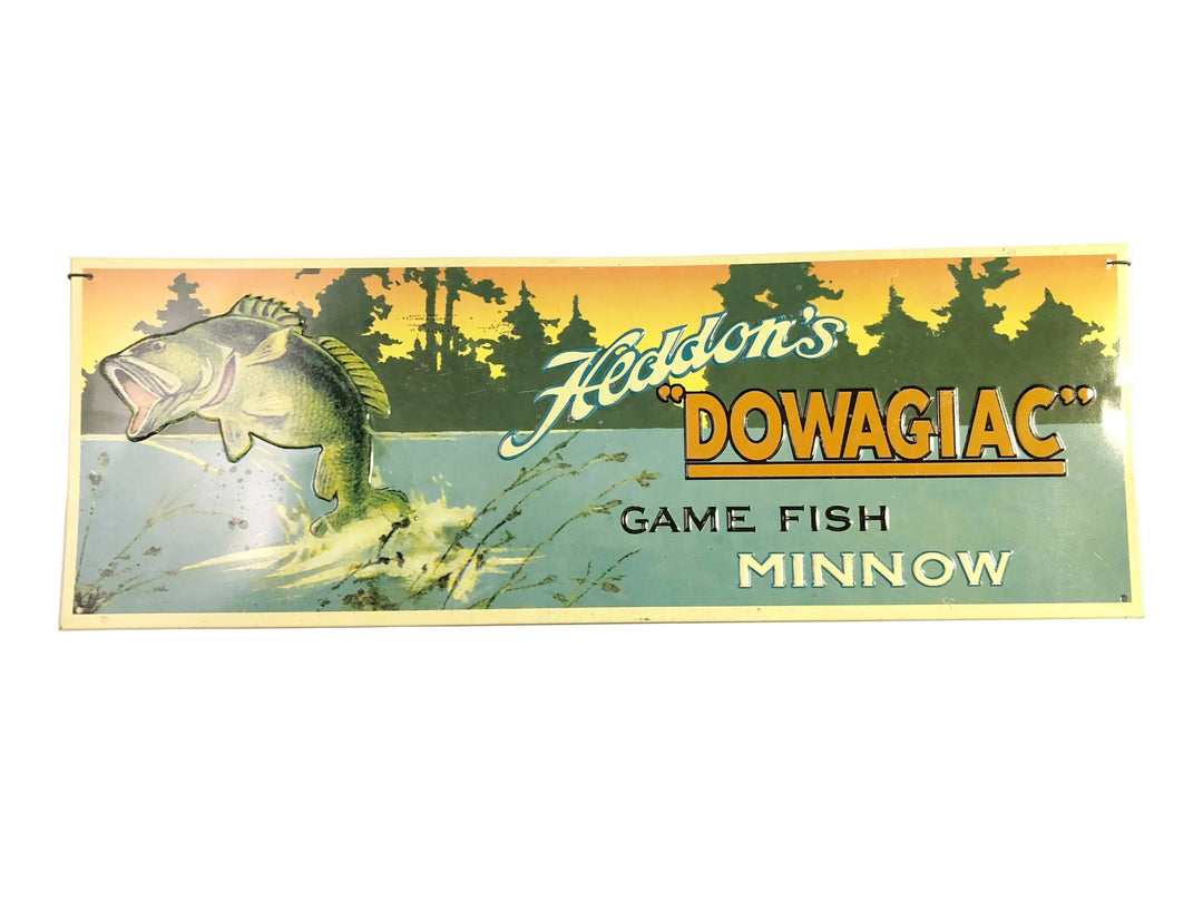 Heddon Vintage Reproduction 18 1/2"x6 1/2" Aluminum Sign