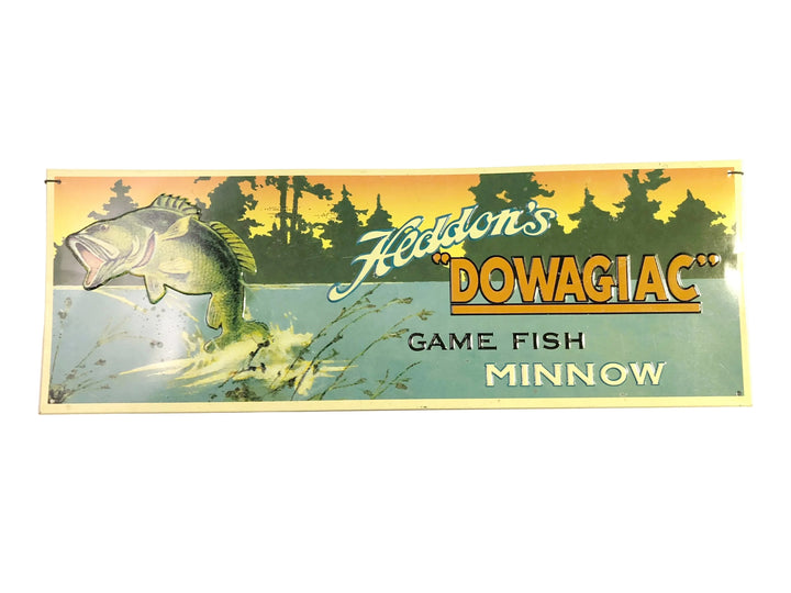 Heddon Vintage Reproduction 18 1/2"x6 1/2" Aluminum Sign