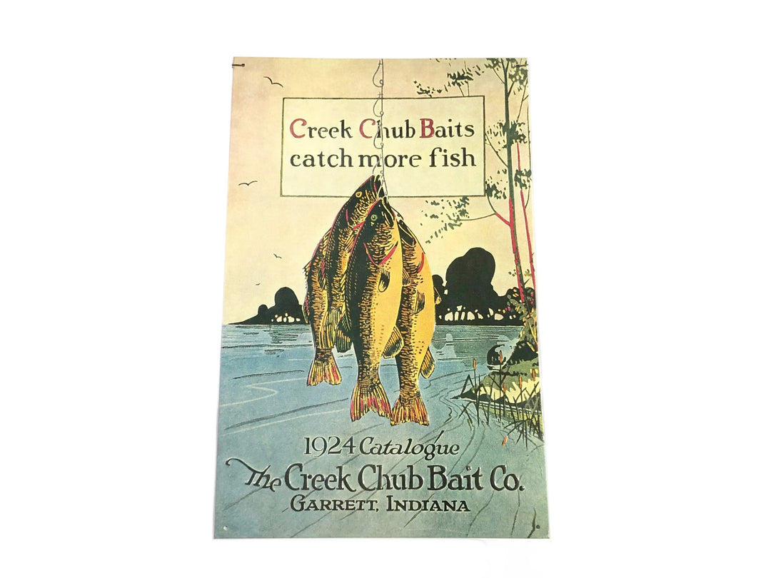Creek Chub Bait Co. Vintage Reproduction 16"x10" Aluminum Sign