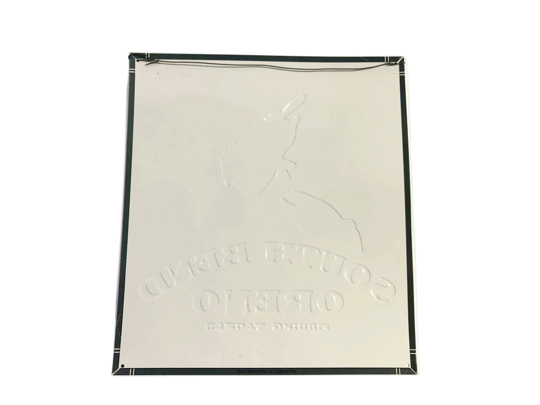 South Bend Oreno Vintage Reproduction 13 1/2x12" Aluminum Sign