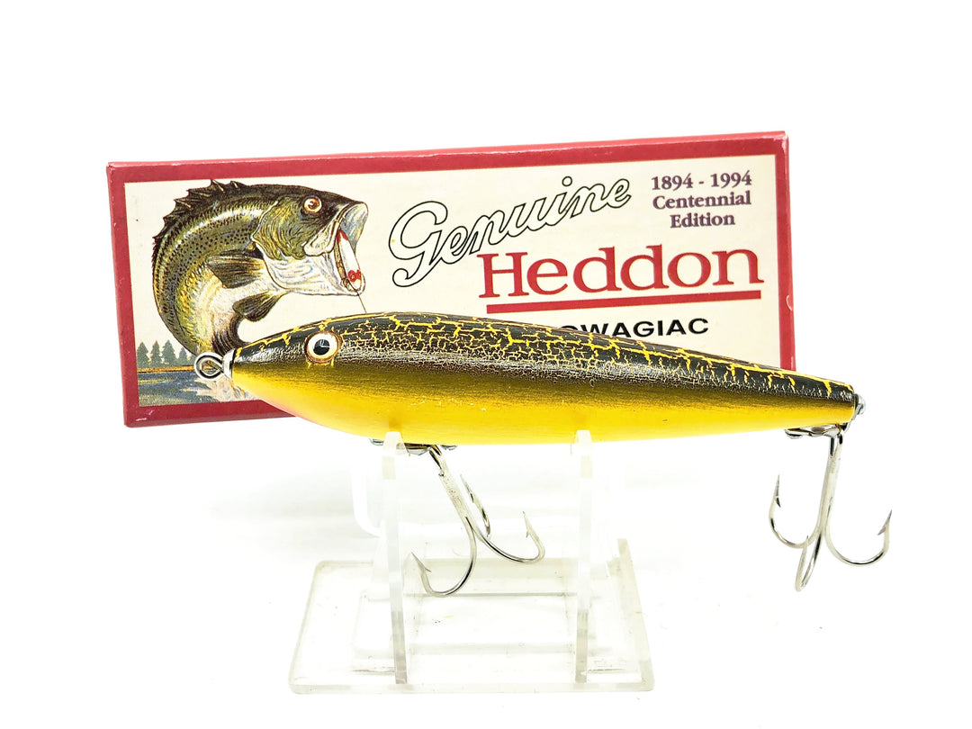 Heddon Centennial Edition Wood Zaragossa New in Box NO. X6500W-GNCB - Green Crackle Back, Numbered