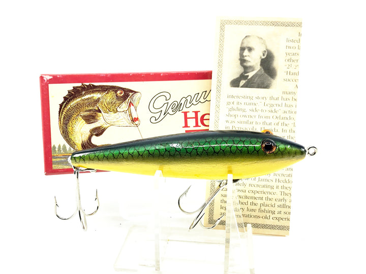 Heddon Centennial Edition Wood Zaragossa New in Box NO. X6500W-GNS - Green Scale Color