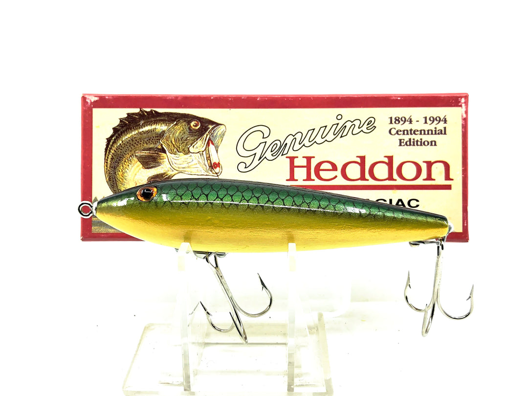 Heddon Centennial Edition Wood Zaragossa New in Box NO. X6500W-GNS - Green Scale Color