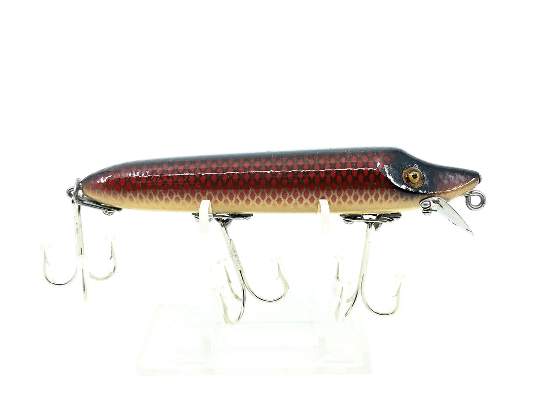 Heddon Vamp, Repaint Red Scale Color - Two Piece Hardware