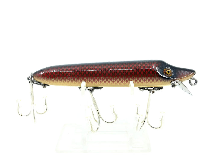 Heddon Vamp, Repaint Red Scale Color - Two Piece Hardware