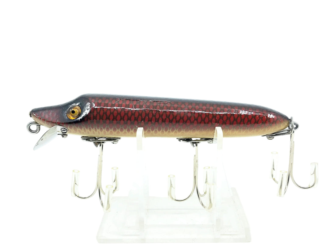Heddon Vamp, Repaint Red Scale Color - Two Piece Hardware