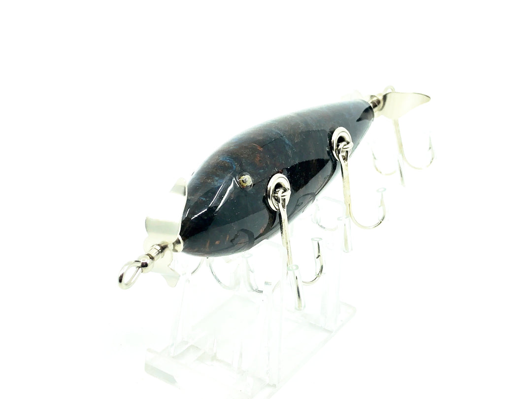 Musky Dan (XXX Lures) 5 Hook Minnow, Dyed Maple Burl w/COA