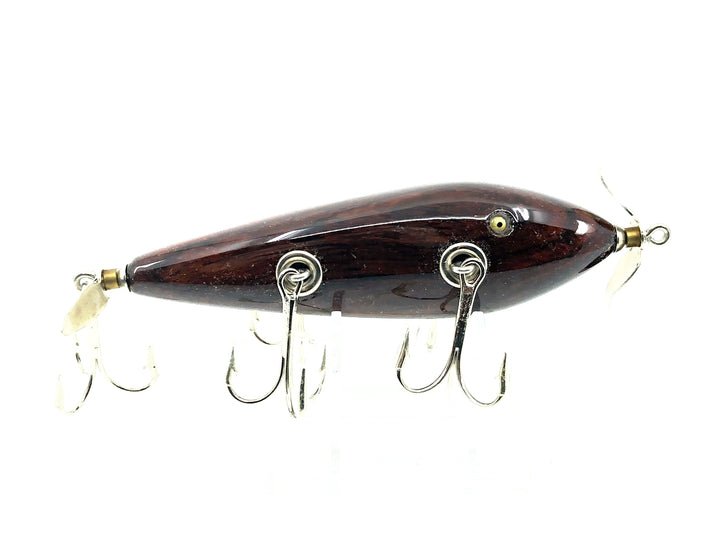 Musky Dan (XXX Lures) 5 Hook Minnow, Stained Wood Color
