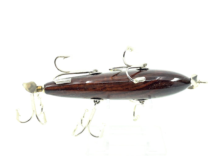 Musky Dan (XXX Lures) 5 Hook Minnow, Stained Wood Color