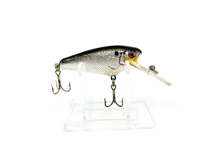 Bagley Small Fry Shad Deep Diving Lip - Vintage Bait - Silver Foil Black Back