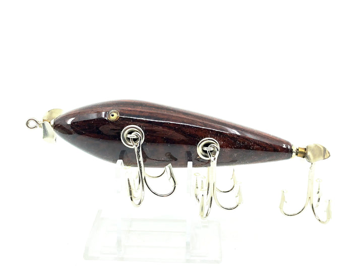 Musky Dan (XXX Lures) 5 Hook Minnow, Stained Wood Color