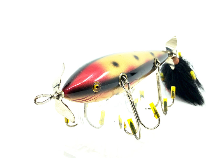Contemporary Heddon or Pflueger Musky 5 Hook Lure, Spotted Gold Color