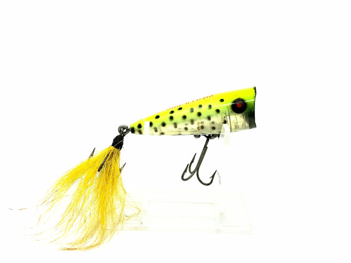 PICO Lil Pop, Chartreuse/Black Dots Color - Heddon Pico