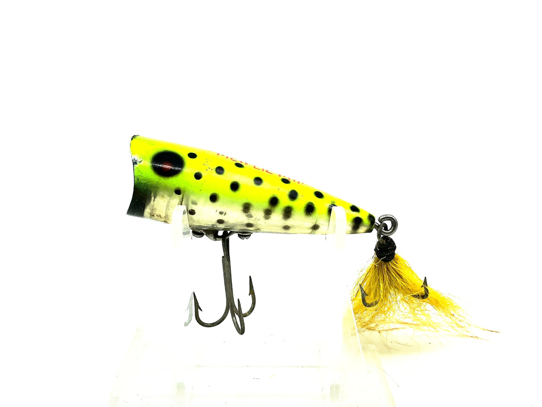 PICO Lil Pop, Chartreuse/Black Dots Color - Heddon Pico