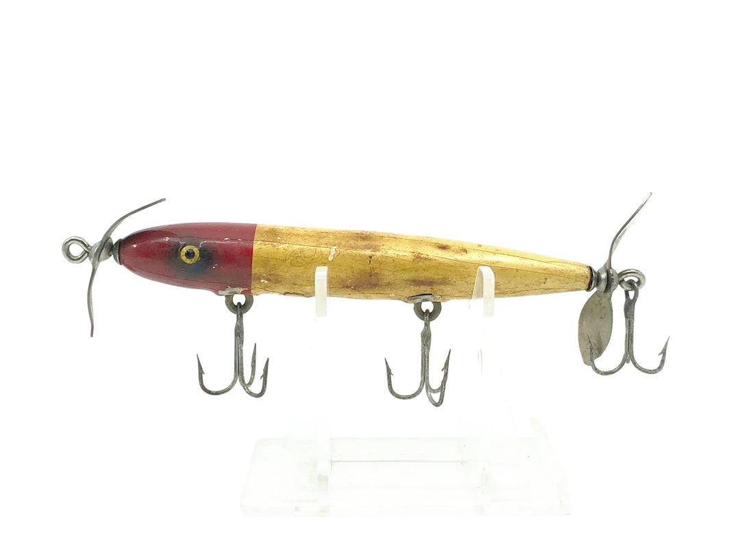 Paw Paw Spinning Torpedo, White/Red Head Color