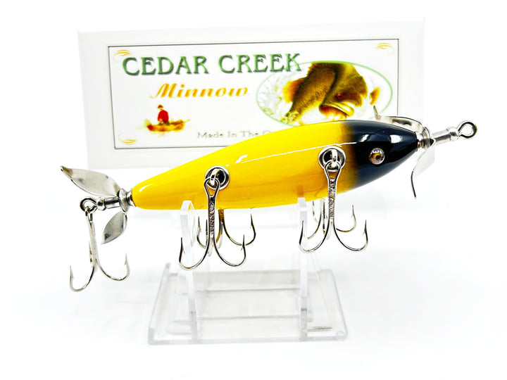 Cedar Creek Minnow 208 Five Hook Minnow Black Head Yellow Body Color