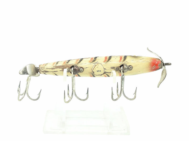 Pflueger Live Wire, White/Orange & Black Ribs Color