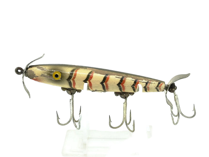 Pflueger Live Wire, White/Orange & Black Ribs Color