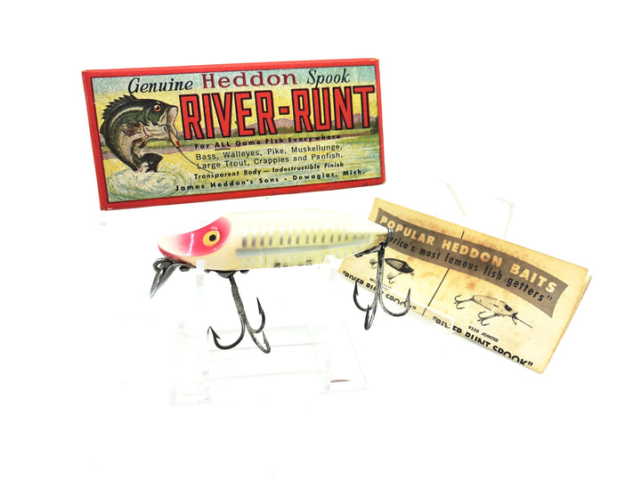 Heddon River Runt Spook Floater 9400-XRW, White Shore Color with Box