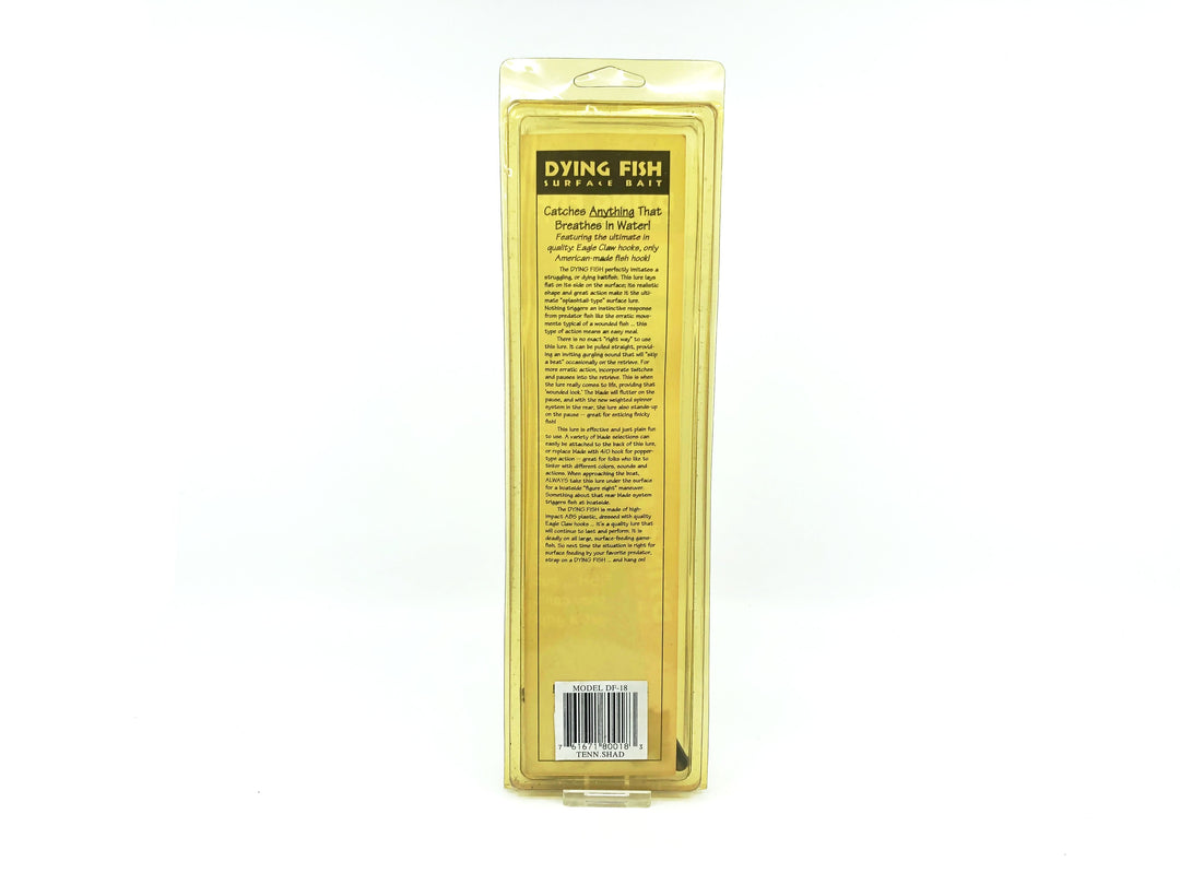 Musky Mania Dying Fish Surface Bait, Tennessee Shad Color with Box
