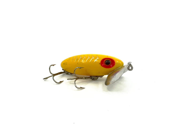 Arbogast Jitterbug Yellow Shore Color, Vintage Bugged-Eyed Model