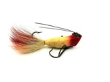 Heddon Wooden Weedless Widow, RH Red Head/White Body Color