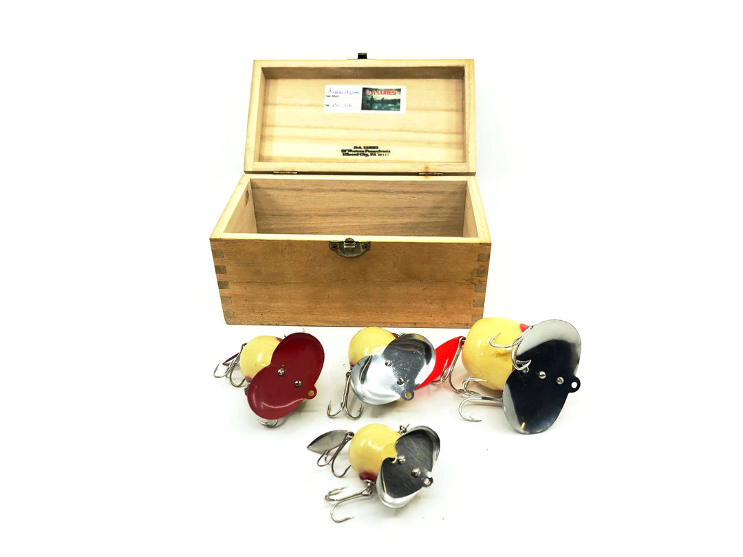 D.A Lures of Western Pennsylvania, Mouse Collection, 4 Contemporary Lures with Box